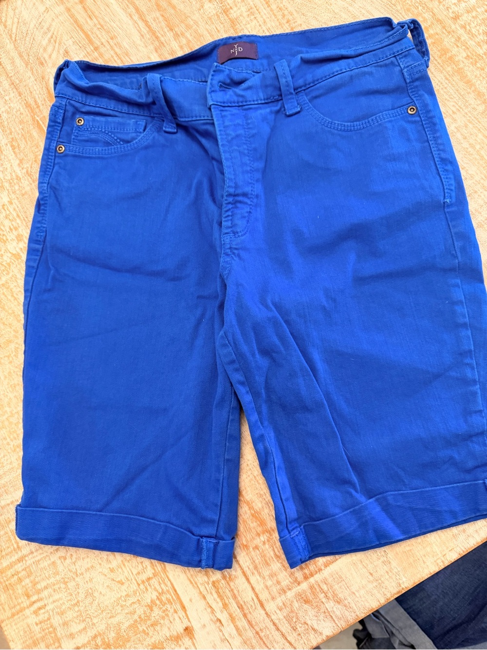 Women’s NYDJ Blue Cotton Stretch Shorts